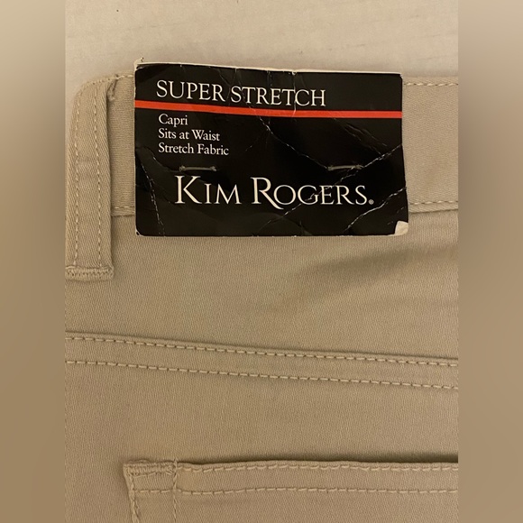 Kim Rogers size 6 women’s Super Stretch beige capri pants NEW - Picture 13 of 14